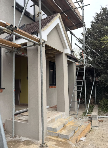 Commercial renovation plastering work