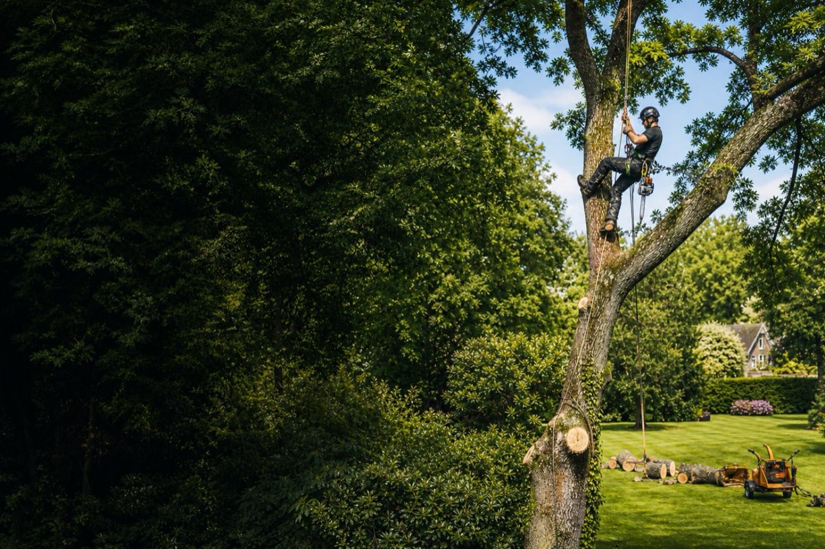 Professional arborist at work in Hampshire