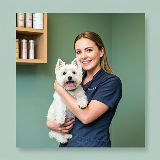 Holly with a dog