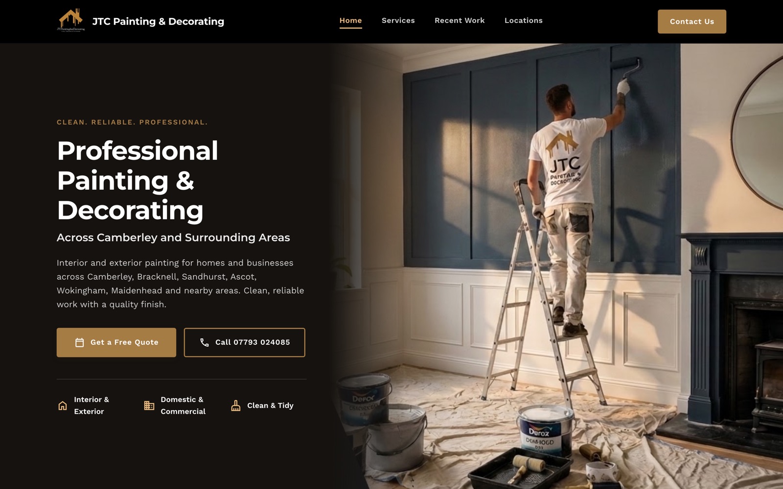 JTC Painting & Decorating, Decorating · Camberley website design