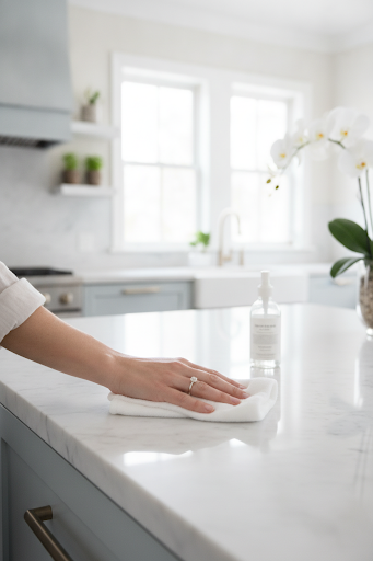 Luxury kitchen clean detail