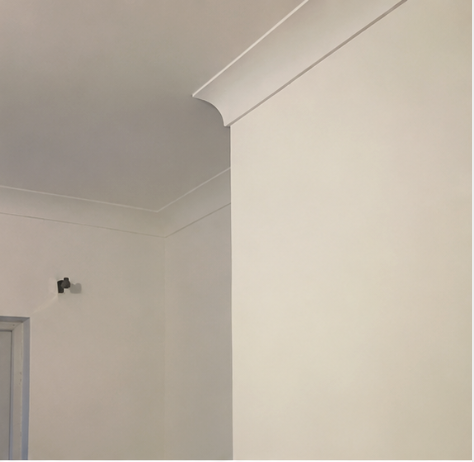Elegant white wall and trim finish
